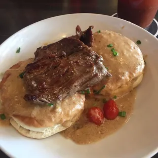 Biscuits and Gravy & Steak