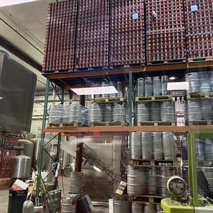 massive brewing area, and all those cases up top are Salida Del Sol.   YUM!