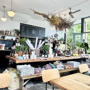 the interior of the restaurant