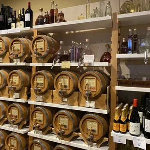 A variety of liquors