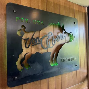a sign of a cow