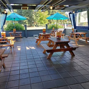 Outside seating...