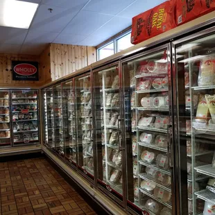 a display of meat products