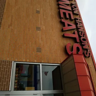 the front of the building