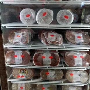 a display of meat