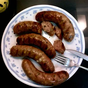 freshly grilled jalapeno cheese brats