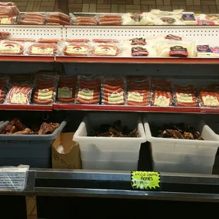 a variety of meats