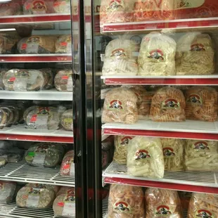 a display of meats