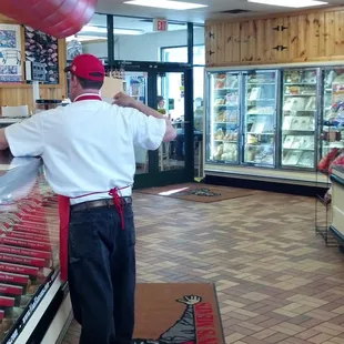 a man at the counter