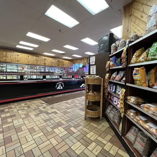 the inside of the store