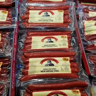packaged sausages