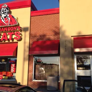 the front of a restaurant