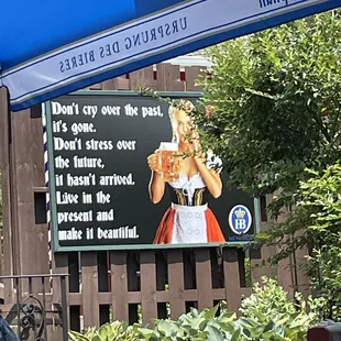 Words to live by, when you're half in the bag on German beer