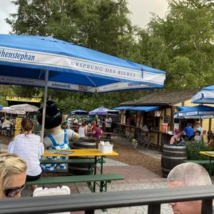Outdoor beer garden