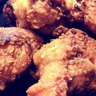 Re-heated fried chicken, still tasty 3 days later.