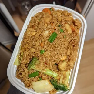 vegan Von Fried Rice sans tomatoes.