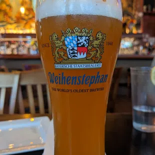 Weihenstephan in the proper glass