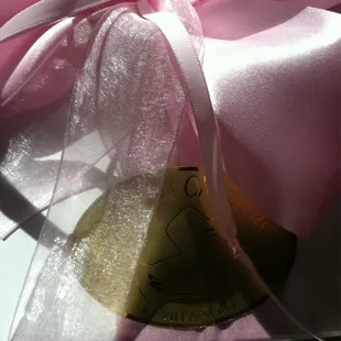 Baby shower gift wrapping.