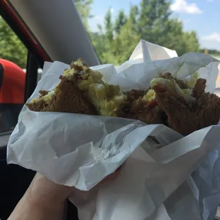 Delicious egg salad sandwich!