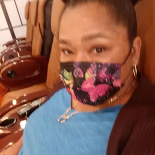 Me getting pampered at Vonnes hair and nails