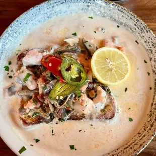 Salmon chowder