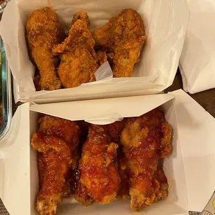 A. Crunch Fried Chicken F. Crispy Yangnyum Chicken