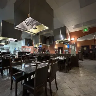 Inside the restaurant.