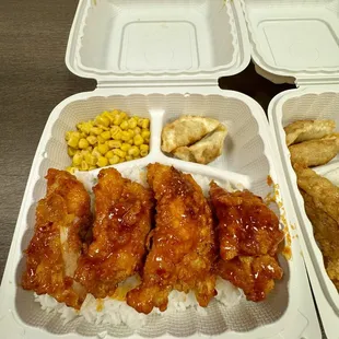 Spicy boneless chicken plate