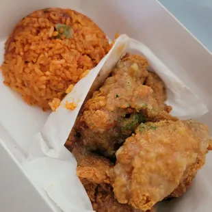 $11.99 Lunch Special, L.4 (2 drums, 2 wings) with Garlic Chicken (6/2/22)