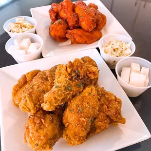 Crispy Fried chicken and Yangnyeom Chicken