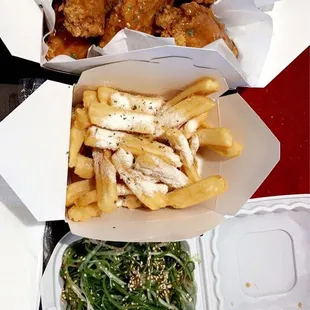 Half Padak Chicken, Honey butter French fries