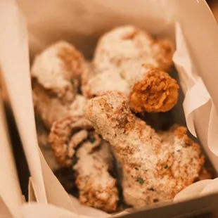 a box of fried chicken