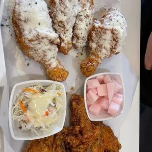 Half honey butter half crispy fried