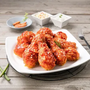 Crispy "Yang Nyum" Chicken-Sweet, Savory and can be spicy by choice (Mild, Medium or Spicy)