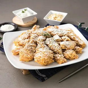 Crispy Fried Chicken with Honey Butter! Very popular!