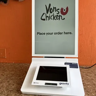 Self service ordering available.