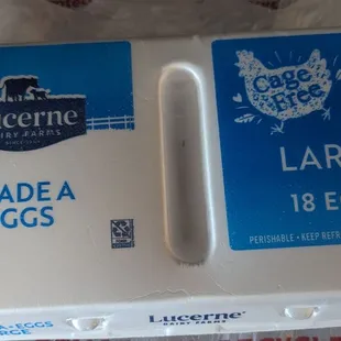 a large carton of eggs