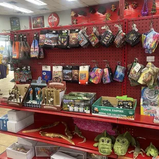 a display of toys for sale