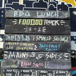 Today's lunch menu . . .