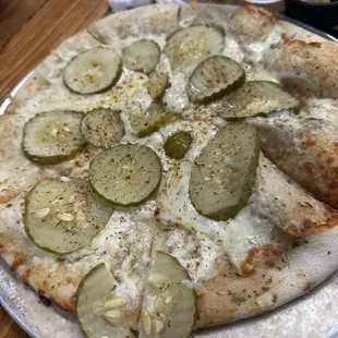 Voo-dill pickle pizza