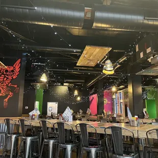 The dining area of the brewpub