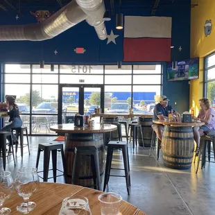 Brewery table seating