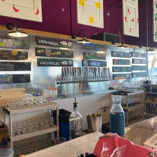 Tons of beers on tap and they also have mixed drinks and wine.