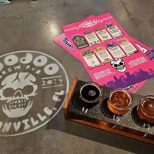 Voodoo Brewing Co beer flight