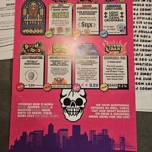Current Voodoo Brewing Co offerings