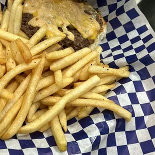 My Single Voodoo Burger and Fries!