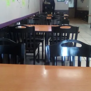 Inside Voodoo Burger. It's ok for a quick, casual meal.