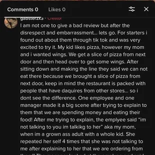 My full review on what happened and what lead me to write this horrible review that I sincerely hate writing.