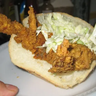 softshell crab po' boy.