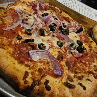 Italian, and artichoke mushroom olive and bacon